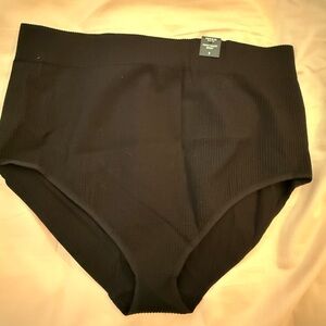 Torrid Black Ribbed High Waist Briefs